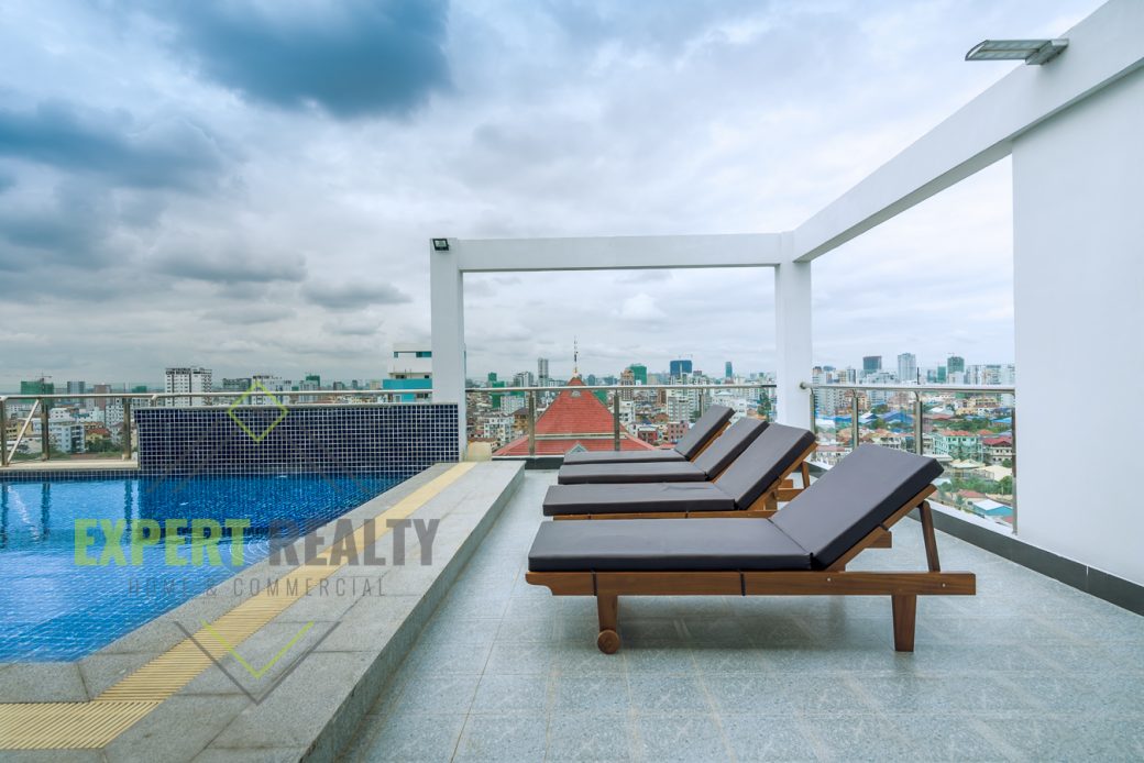 Apartment for Rent in Cambodia Phsar Derm Thkov Area 1 Bedroom Gym and Pool Expert Realty